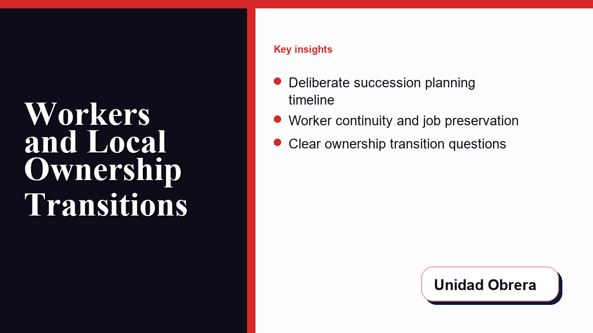 A symbolic illustration showing a smooth business handoff with employees continuing their work under a new leader.
