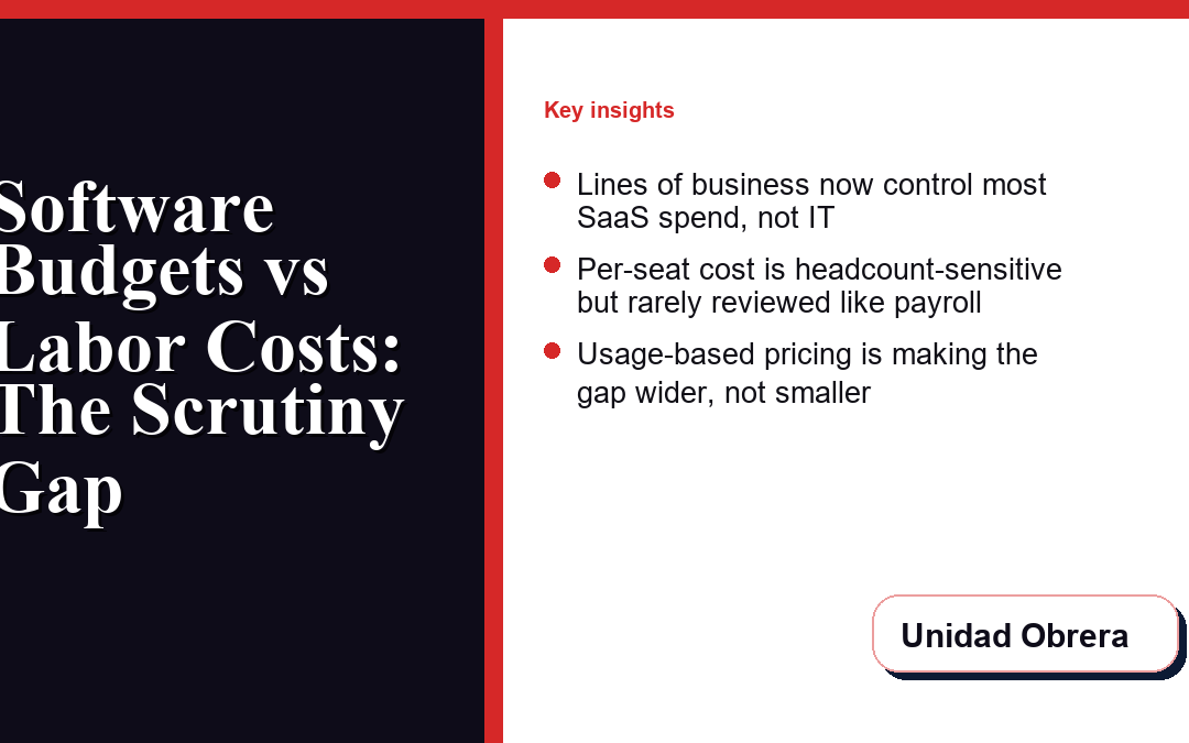 Software Budgets vs. Labor Costs: The Scrutiny Gap